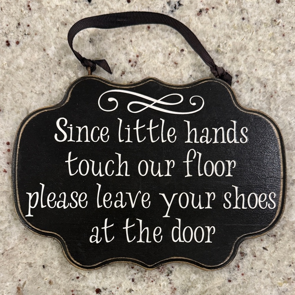 Black and White Door Sign
